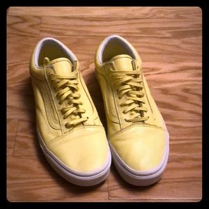 VANS pale yellow leather